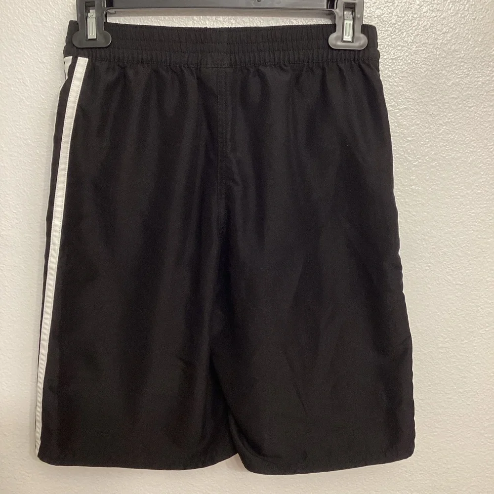 Adidas Black Swim Trunks with Drawstring Waistband